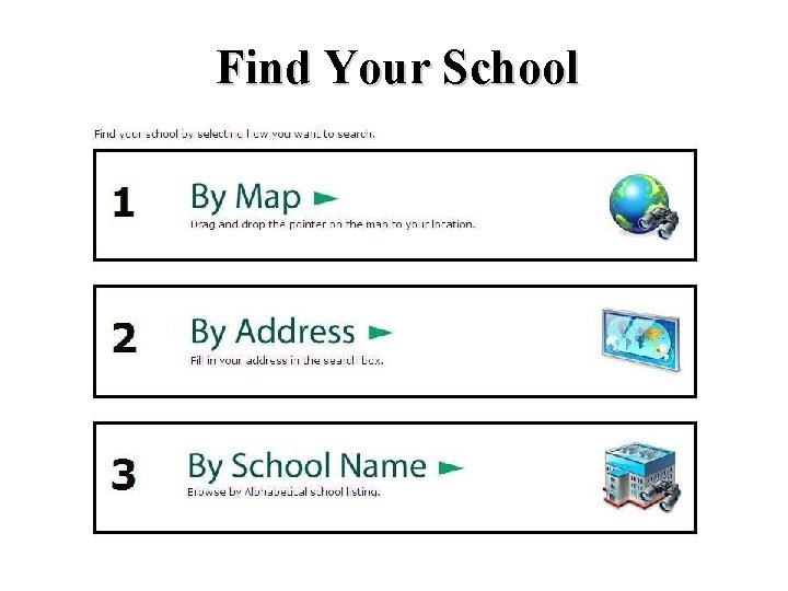 Find Your School 