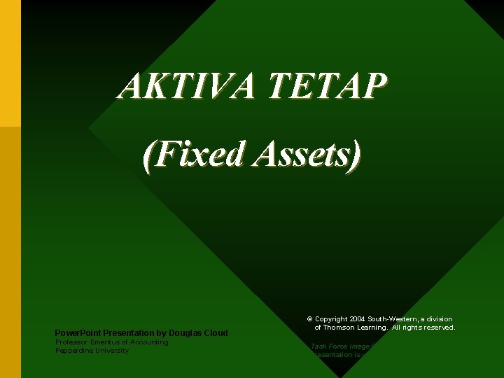 AKTIVA TETAP (Fixed Assets) Power. Point Presentation by Douglas Cloud Professor Emeritus of Accounting