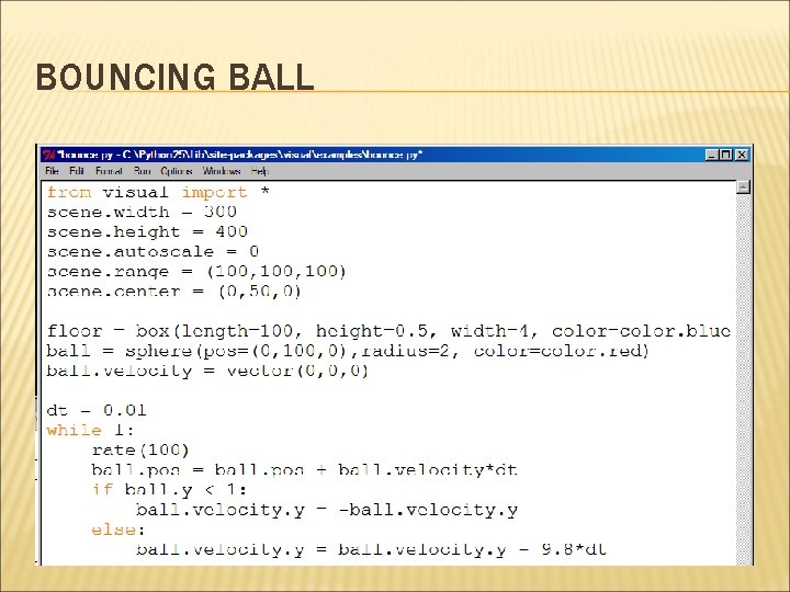 BOUNCING BALL 