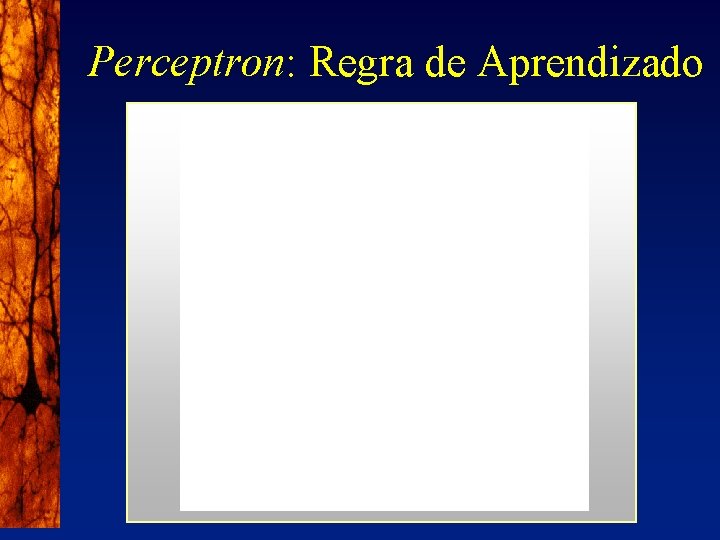 Perceptron: Regra de Aprendizado 