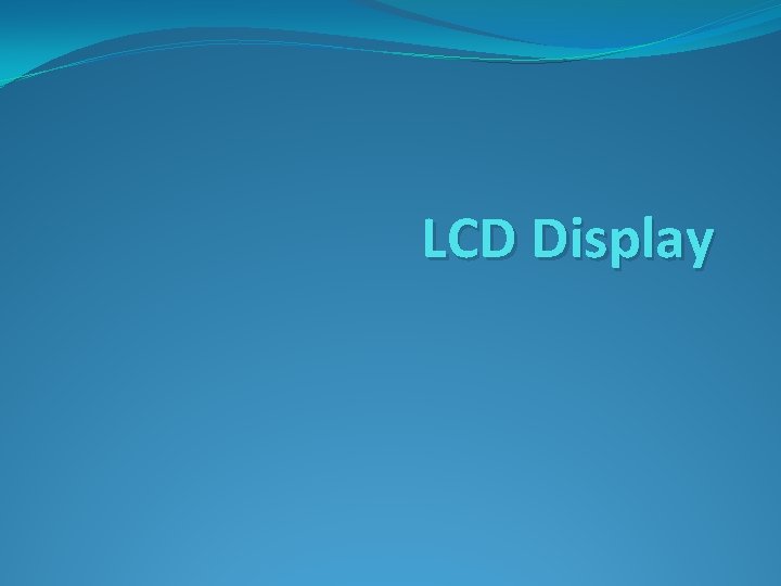 LCD Display 