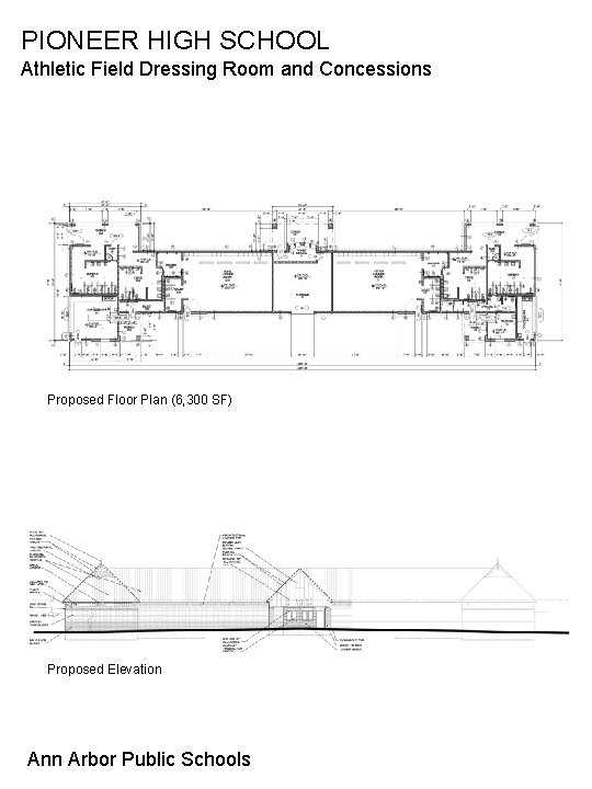 PIONEER HIGH SCHOOL Athletic Field Dressing Room and Concessions Proposed Floor Plan (6, 300 PIONEER HIGH SCHOOL Athletic Field Dressing Room and Concessions Proposed Floor Plan (6, 300