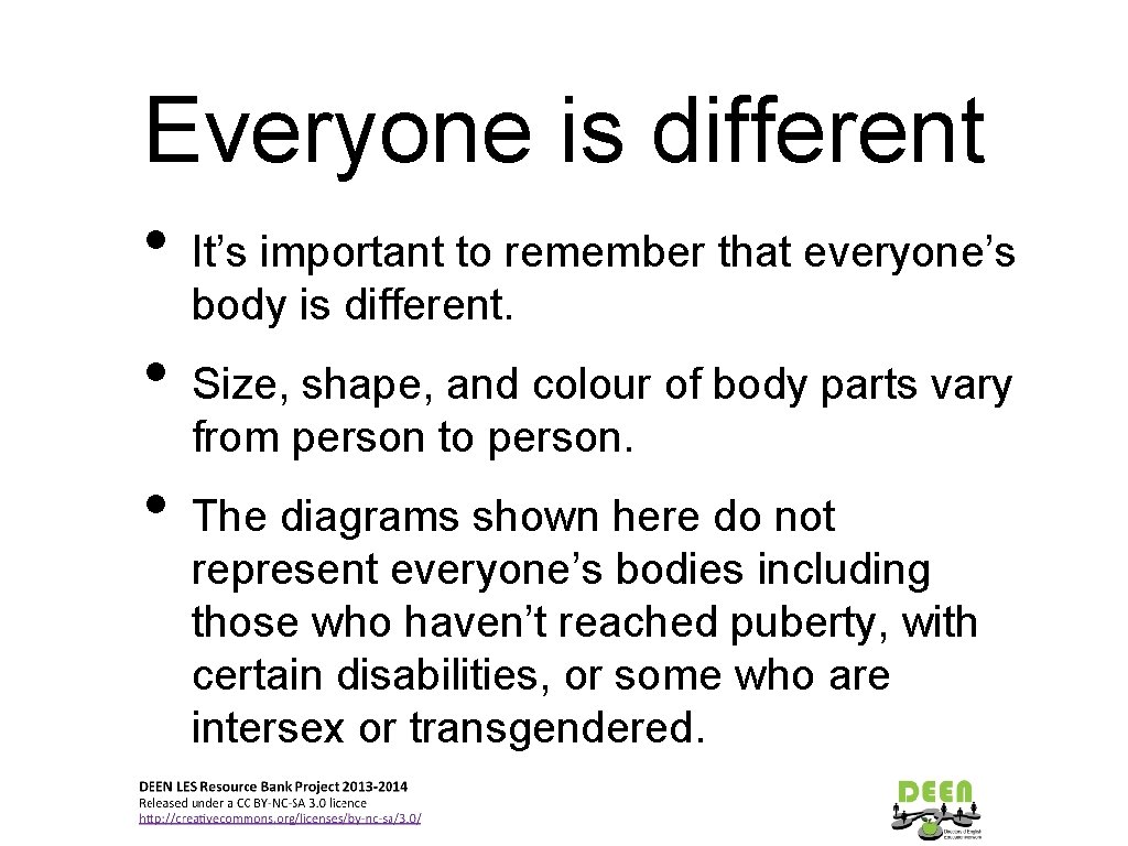 Everyone is different • • • It’s important to remember that everyone’s body is