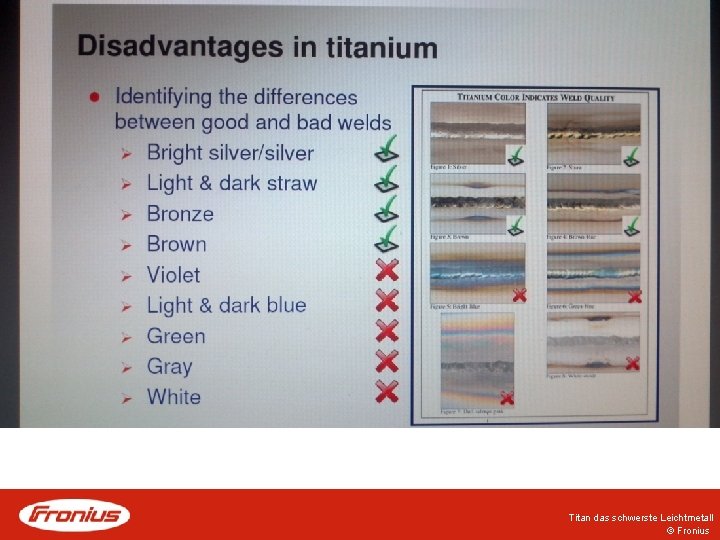 Titan das schwerste Leichtmetall © Fronius 