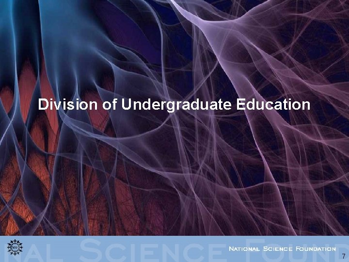 Division of Undergraduate Education 7 