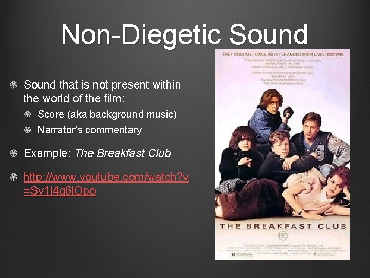 Non-Diegetic Sound that is not present within the world of the film: Score (aka Non-Diegetic Sound that is not present within the world of the film: Score (aka