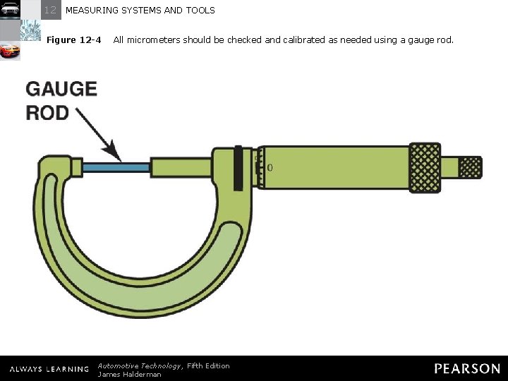 12 MEASURING SYSTEMS AND TOOLS Figure 12 -4 All micrometers should be checked and