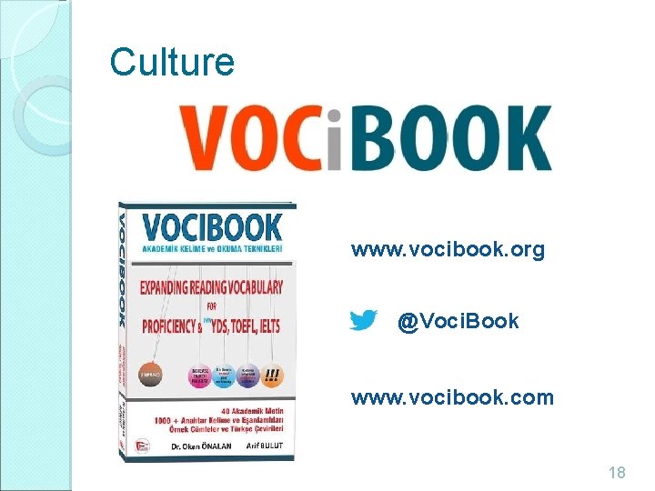 Culture www. vocibook. org @Voci. Book www. vocibook. com 18 Culture www. vocibook. org @Voci. Book www. vocibook. com 18