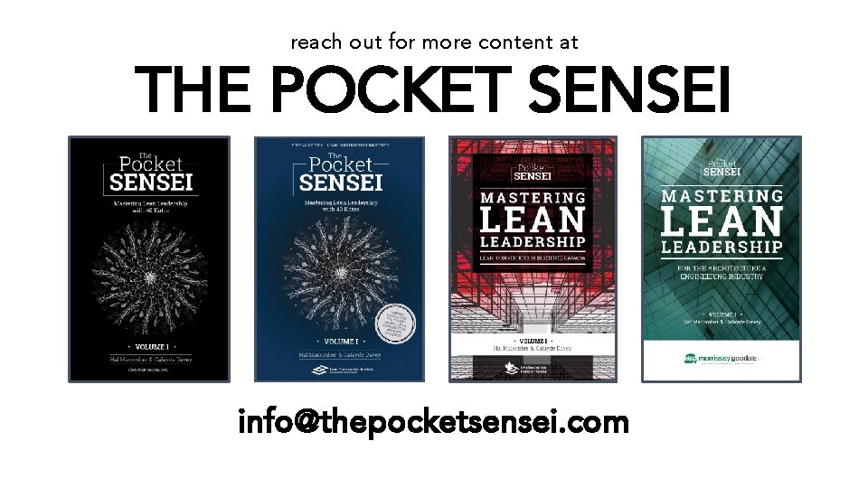 reach out for more content at THE POCKET SENSEI info@thepocketsensei. com 