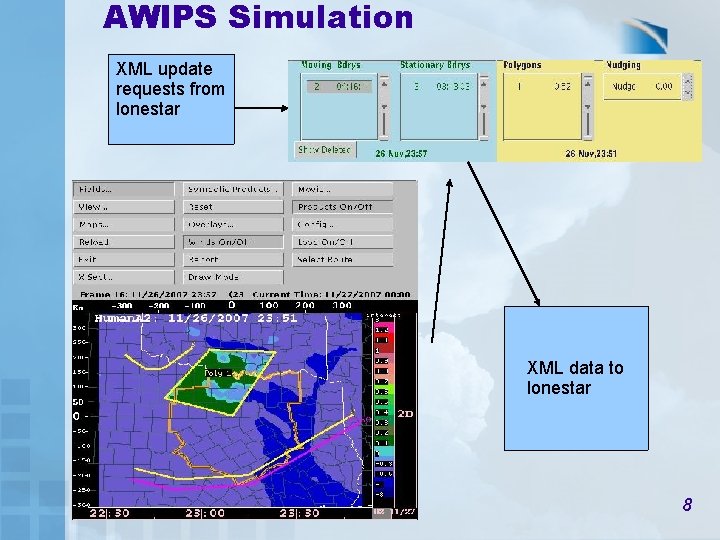 AWIPS Simulation XML update requests from lonestar XML data to lonestar 8 