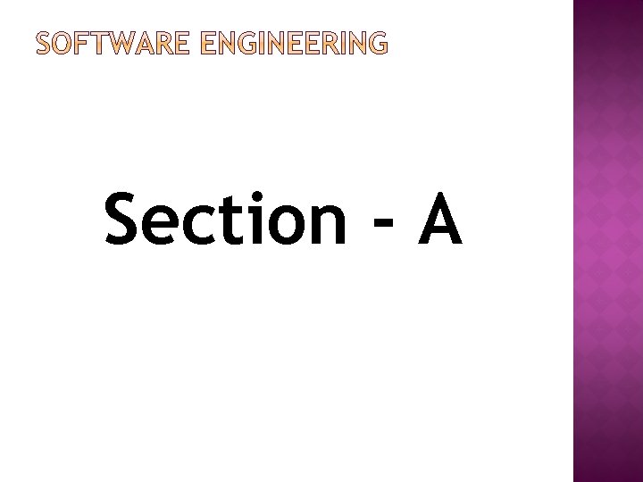 Section - A 