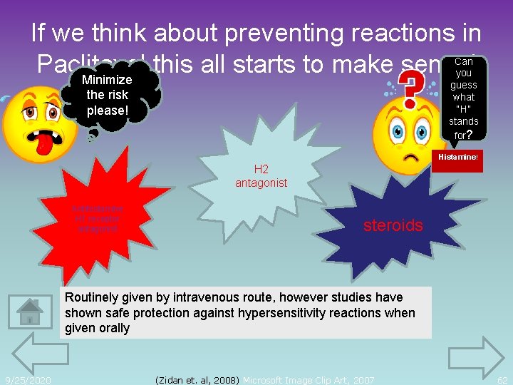 If we think about preventing reactions in Paclitaxel this all starts to make sense!