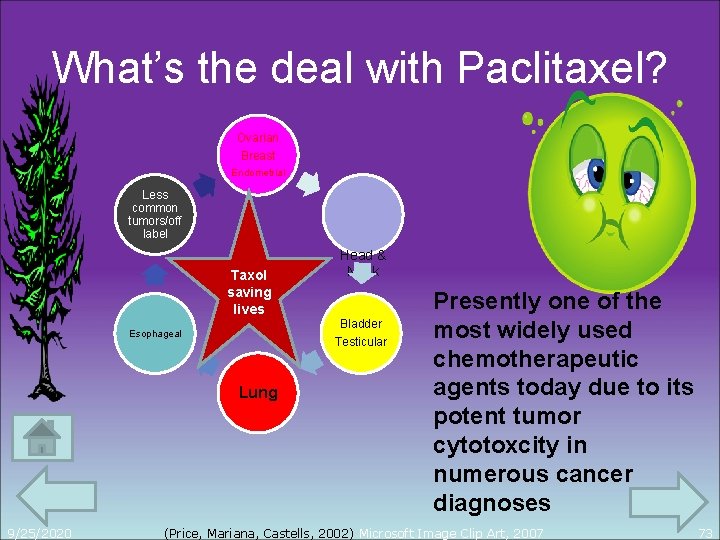 What’s the deal with Paclitaxel? Ovarian Breast Endometrial Less common tumors/off label Taxol saving