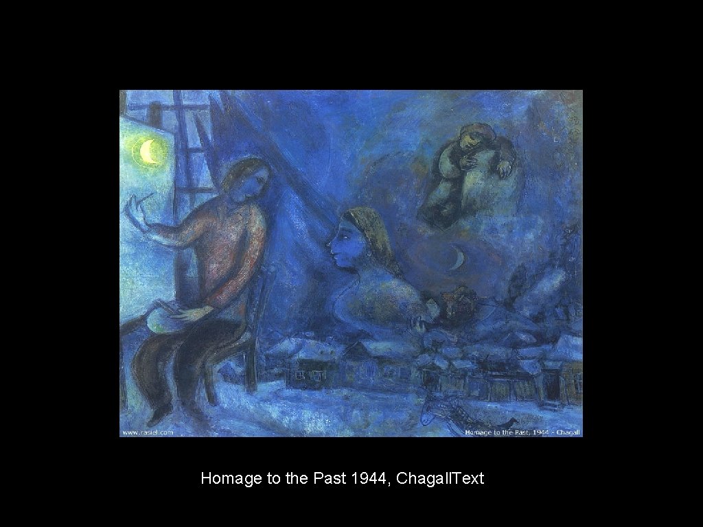 Homage to the Past 1944, Chagall. Text 