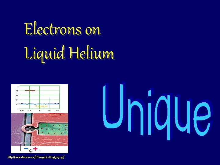Electrons on Liquid Helium http: //www-drecam. cea. fr/Images/ast. Img/375_1. gif 