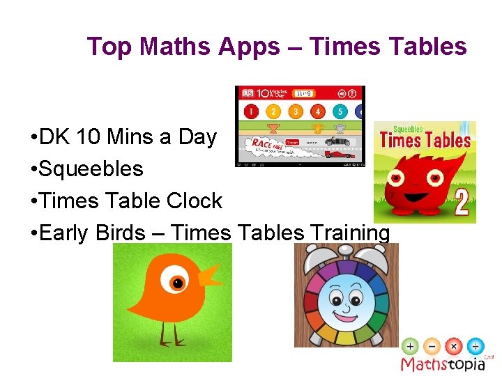 Top Maths Apps – Times Tables • DK 10 Mins a Day • Squeebles