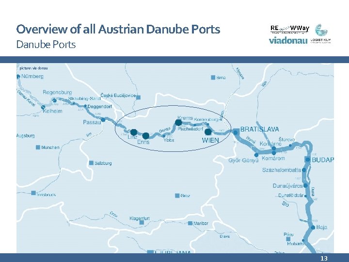 Overview of all Austrian Danube Ports picture: via donau 13 