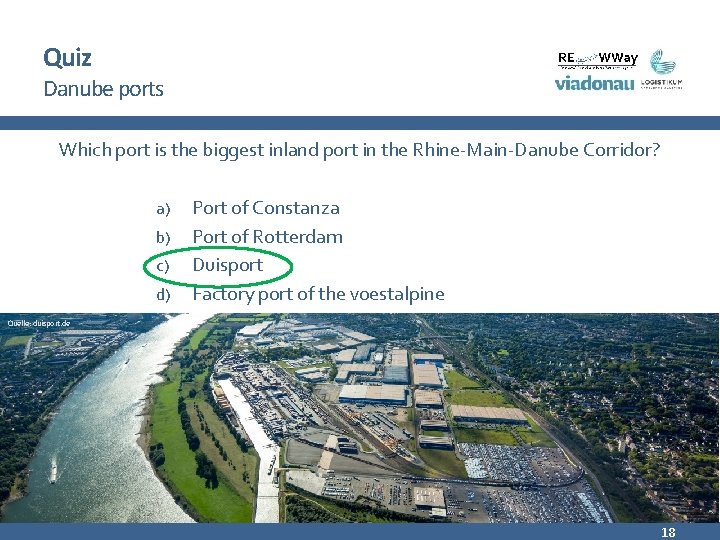 Quiz Danube ports Which port is the biggest inland port in the Rhine-Main-Danube Corridor?