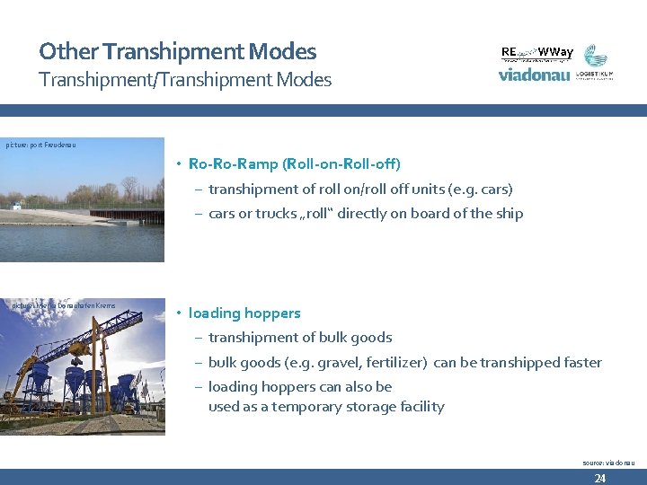 Other Transhipment Modes Transhipment/Transhipment Modes picture: port Freudenau • Ro-Ro-Ramp (Roll-on-Roll-off) - transhipment of Other Transhipment Modes Transhipment/Transhipment Modes picture: port Freudenau • Ro-Ro-Ramp (Roll-on-Roll-off) - transhipment of