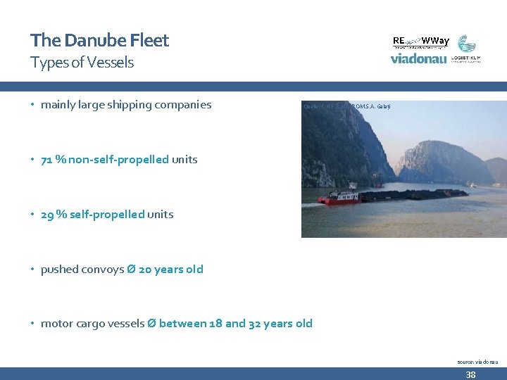 The Danube Fleet Types of Vessels • mainly large shipping companies Quelle: C. N. The Danube Fleet Types of Vessels • mainly large shipping companies Quelle: C. N.