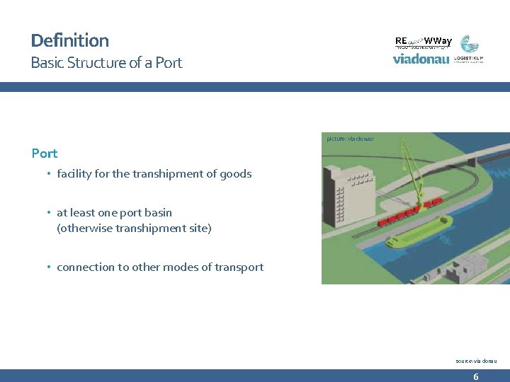 Definition Basic Structure of a Port picture: via donau Port • facility for the