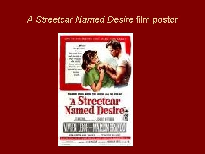 A Streetcar Named Desire film poster 