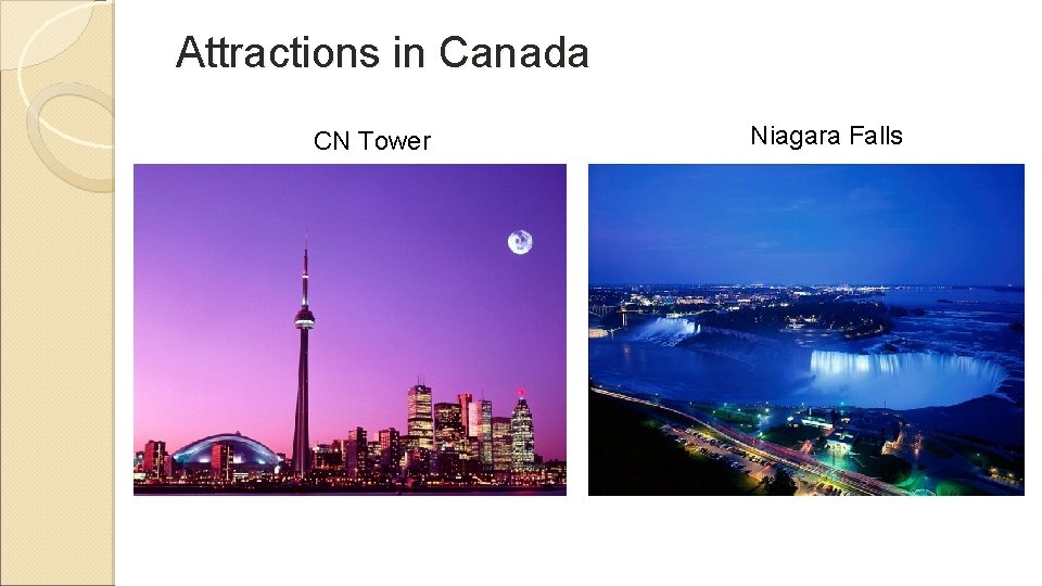  Attractions in Canada CN Tower Niagara Falls 