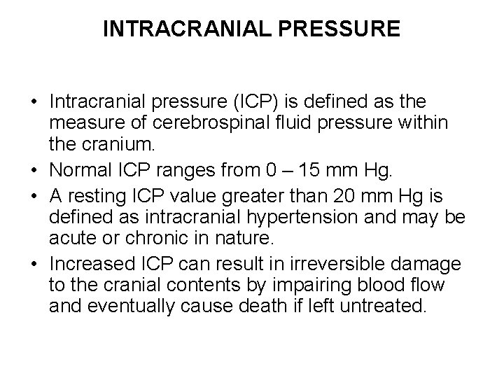 INTRACRANIAL PRESSURE Dr Akhmad Imron Sp BS Dept