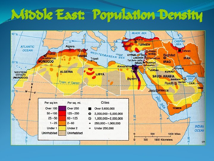 Middle East: Population Density 