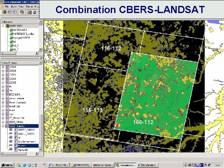 Combination CBERS-LANDSAT 116 -112 116 -113 166 -112 Combination CBERS-LANDSAT 116 -112 116 -113 166 -112