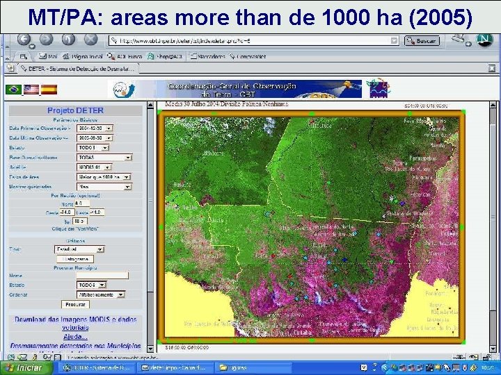 MT/PA: areas more than de 1000 ha (2005) MT/PA: areas more than de 1000 ha (2005)
