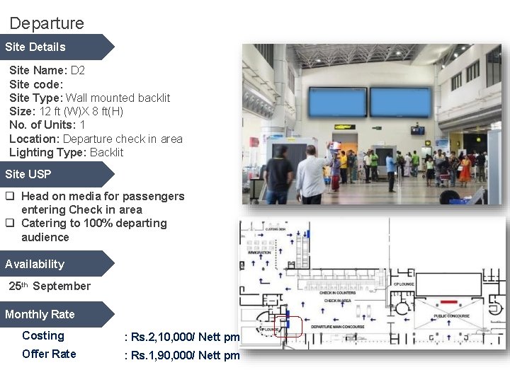 Departure Site Details Site Name: D 2 Site code: Site Type: Wall mounted backlit