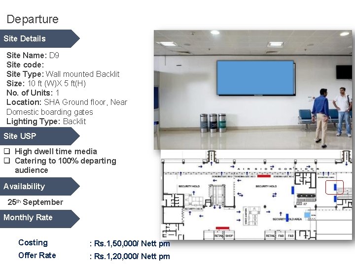 Departure Site Details Site Name: D 9 Site code: Site Type: Wall mounted Backlit