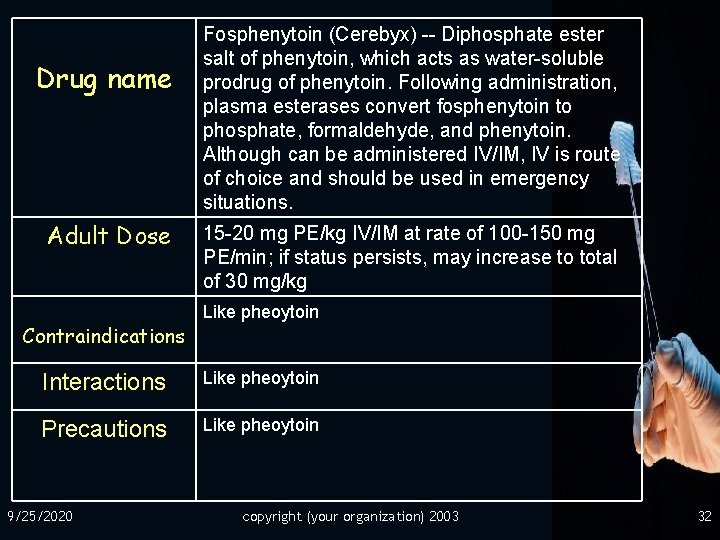 Cerebyx Dilantin 4mg