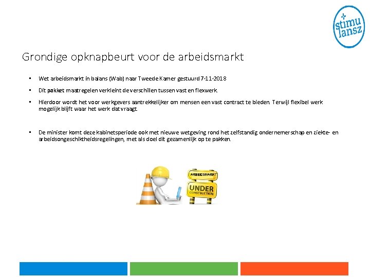Grondige opknapbeurt voor de arbeidsmarkt • Wet arbeidsmarkt in balans (Wab) naar Tweede Kamer Grondige opknapbeurt voor de arbeidsmarkt • Wet arbeidsmarkt in balans (Wab) naar Tweede Kamer