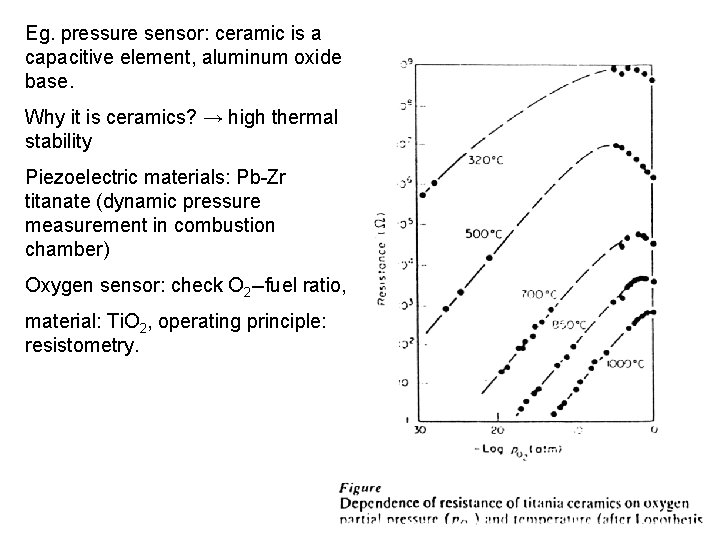 Eg. pressure sensor: ceramic is a capacitive element, aluminum oxide base. Why it is
