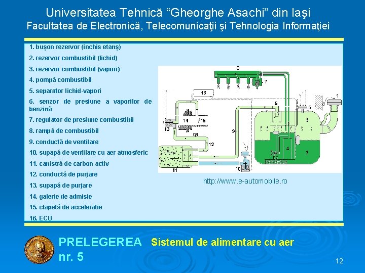 Universitatea Tehnică “Gheorghe Asachi” din Iaşi Facultatea de Electronică, Telecomunicaţii şi Tehnologia Informaţiei 1.