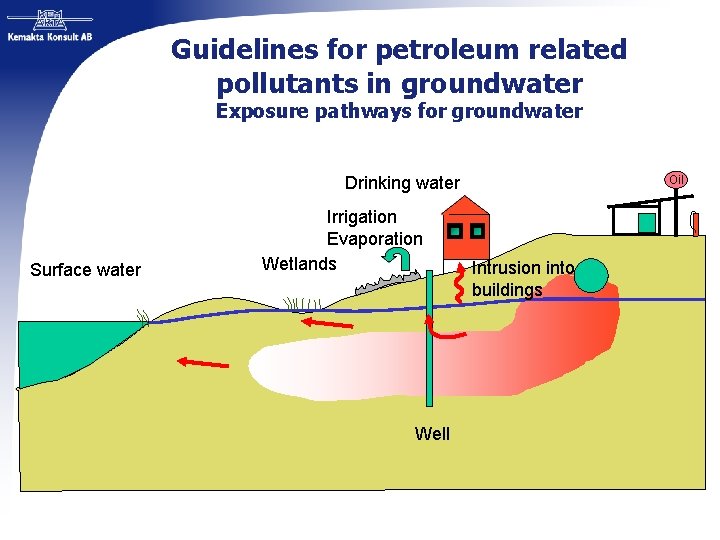 Guidelines for petroleum related pollutants in groundwater Exposure pathways for groundwater Drinking water Surface
