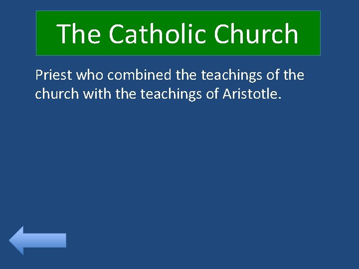 The Catholic Church Priest who combined the teachings of the church with the teachings