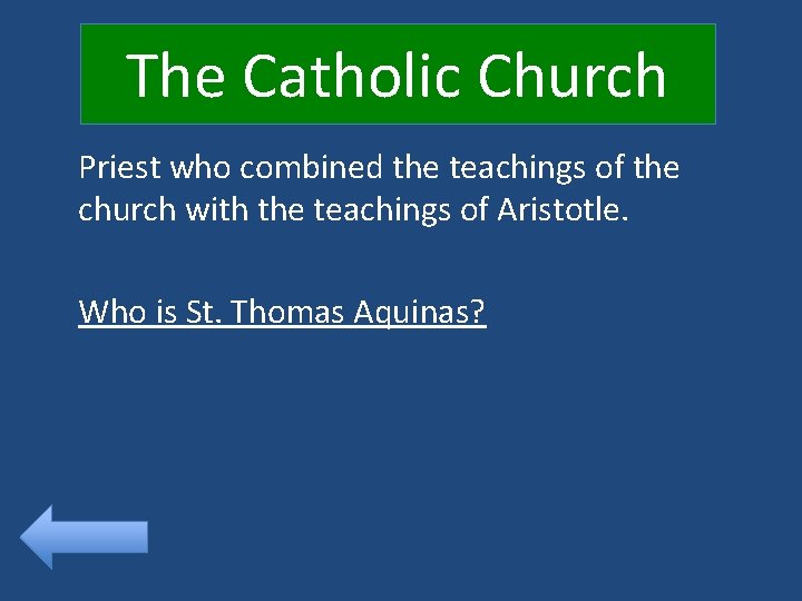 The Catholic Church Priest who combined the teachings of the church with the teachings