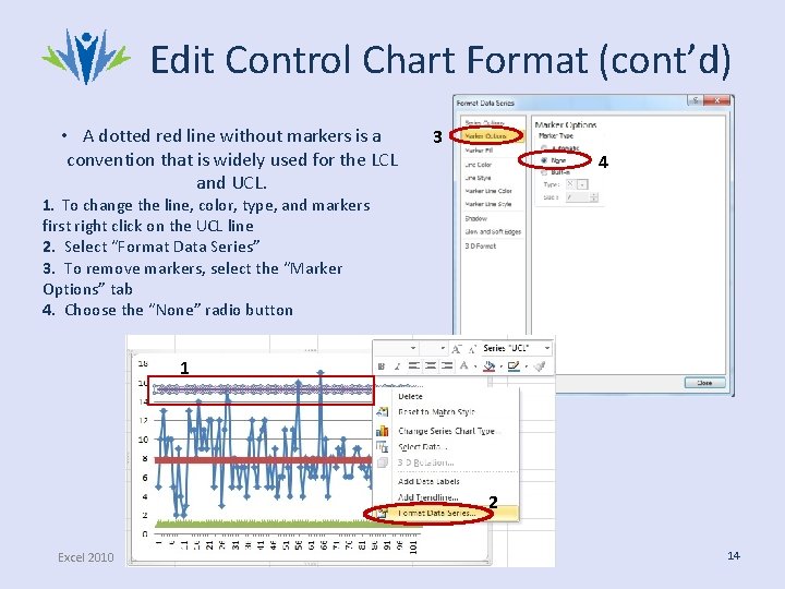Edit Control Chart Format (cont’d) • A dotted red line without markers is a Edit Control Chart Format (cont’d) • A dotted red line without markers is a