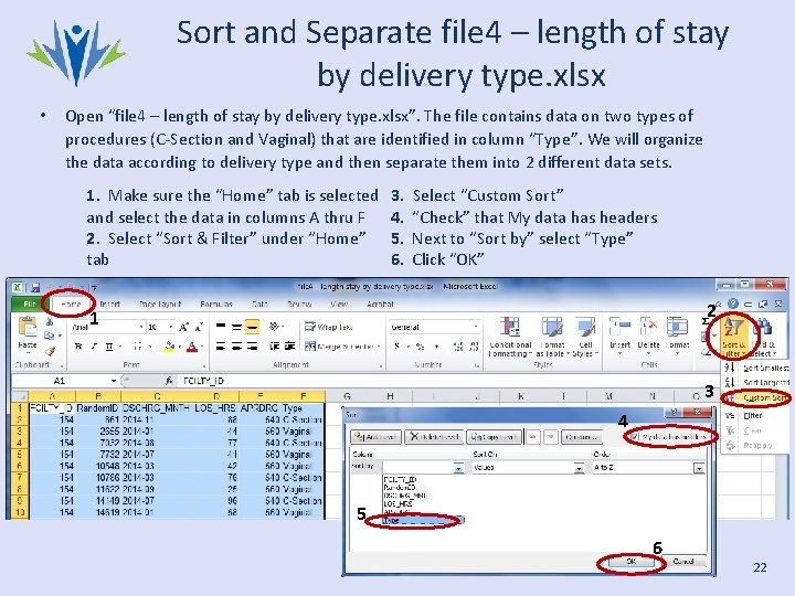 Sort and Separate file 4 – length of stay by delivery type. xlsx • Sort and Separate file 4 – length of stay by delivery type. xlsx •