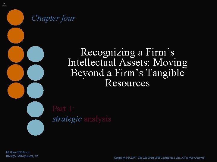 4 - Chapter four Recognizing a Firm’s Intellectual Assets: Moving Beyond a Firm’s Tangible