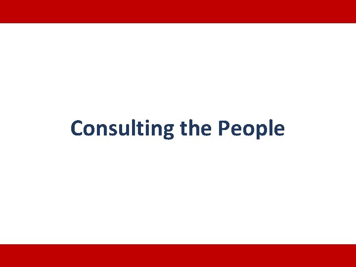 Consulting the People 