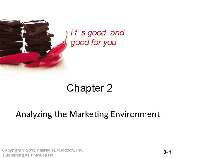 i t ’s good and good for you Chapter 2 Analyzing the Marketing Environment