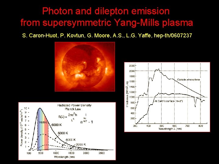 Photon and dilepton emission from supersymmetric Yang-Mills plasma S. Caron-Huot, P. Kovtun, G. Moore,