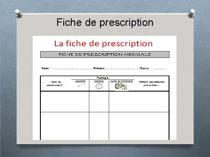 Fiche de prescription 