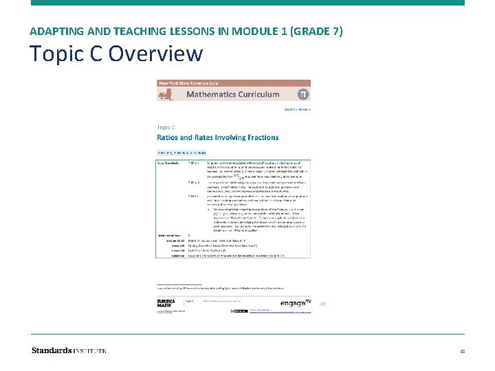 ADAPTING AND TEACHING LESSONS IN MODULE 1 (GRADE 7) Topic C Overview 68 