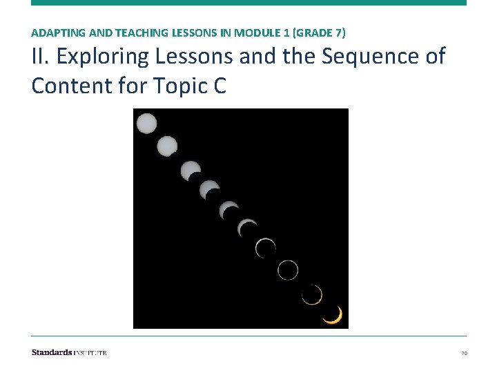 ADAPTING AND TEACHING LESSONS IN MODULE 1 (GRADE 7) II. Exploring Lessons and the