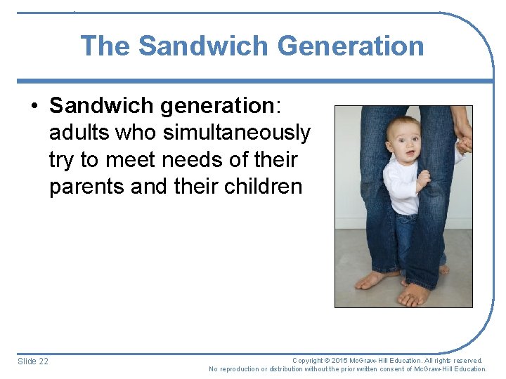 The Sandwich Generation • Sandwich generation: adults who simultaneously try to meet needs of The Sandwich Generation • Sandwich generation: adults who simultaneously try to meet needs of